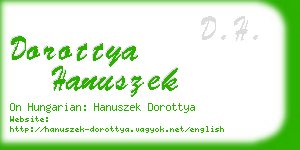 dorottya hanuszek business card